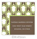 Take Note Designs - Address Labels (Brown and Green Hourglass Graduation) (TND-L-3008)