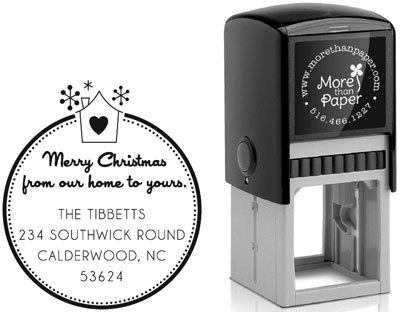 Merry Christmas Custom Self-Inking Stamps by More Than Paper (4924)