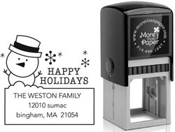 Snowman Custom Self-Inking Stamps by More Than Paper (4924)