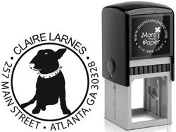 Pug Silhouette Custom Self-Inking Stamps by More Than Paper (4924)