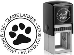 Paw Print  Custom Self-Inking Stamps by More Than Paper (4924)