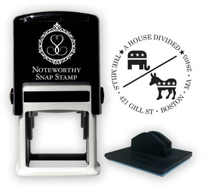 Noteworthy Collections - Custom Self-Inking Address Stampers (A House Divided) (NS-143)