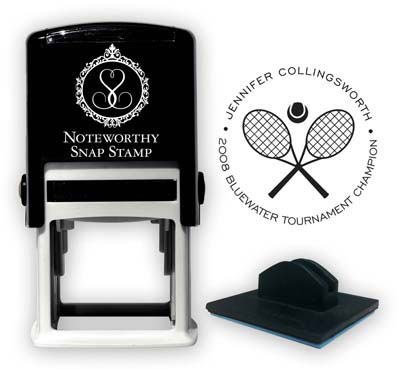 Noteworthy Collections - Custom Self-Inking Address Stampers (Tennis) (NS-176)