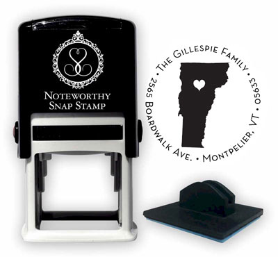 Noteworthy Collections - Custom Self-Inking Address Stampers (Capital of Vermont) (NS-577)