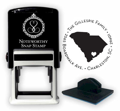 Noteworthy Collections - Custom Self-Inking Address Stampers (Charleston, SC) (NS-618)