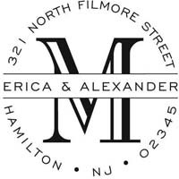 Noteworthy Collections - Custom Self-Inking Address Stampers (Banded Initial) (NS-110)