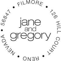 Noteworthy Collections - Custom Self-Inking Address Stampers (Plain Jane & Gregory) (NS-118)