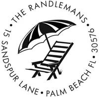 Noteworthy Collections - Custom Self-Inking Address Stampers (Beach Chair) (NS-124)