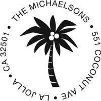 Noteworthy Collections - Custom Self-Inking Address Stampers (Palm Tree) (NS-138)