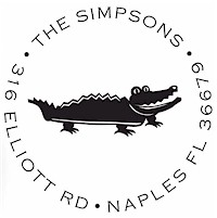 Noteworthy Collections - Custom Self-Inking Address Stampers (Preppy Alligator) (NS-139)