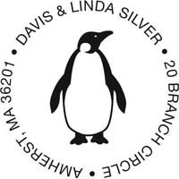 Noteworthy Collections - Custom Self-Inking Address Stampers (Penguin) (NS-140)