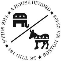Noteworthy Collections - Custom Self-Inking Address Stampers (A House Divided) (NS-143)