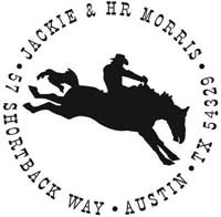 Noteworthy Collections - Custom Self-Inking Address Stampers (Cowboy) (NS-157)