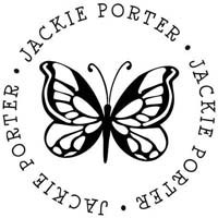 Noteworthy Collections - Custom Self-Inking Address Stampers (Butterfly) (NS-186)