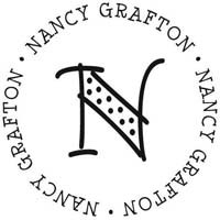 Noteworthy Collections - Custom Self-Inking Address Stampers (Polka Dot Initial) (NS-207)