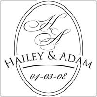 Noteworthy Collections - Custom Self-Inking Address Stampers (Oval Wedding) (NS-222)