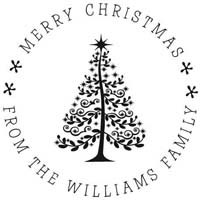Noteworthy Collections - Custom Self-Inking Address Stampers (Christmas Tree Stylized) (NS-230)