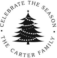 Noteworthy Collections - Custom Self-Inking Address Stampers (Christmas Tree Traditional) (NS-231)
