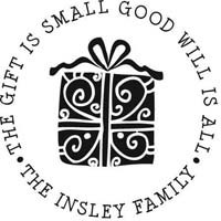 Noteworthy Collections - Custom Self-Inking Address Stampers (Swirly Gift) (NS-234)