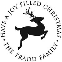 Noteworthy Collections - Custom Self-Inking Address Stampers (Reindeer in Flight) (NS-248)