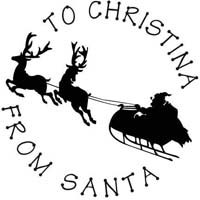 Noteworthy Collections - Custom Self-Inking Address Stampers (Santa in Flight) (NS-249)