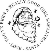 Noteworthy Collections - Custom Self-Inking Address Stampers (Nostalgic Santa) (NS-251)