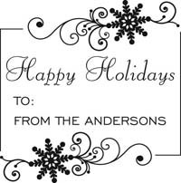 Noteworthy Collections - Custom Self-Inking Address Stampers (Holiday Gift Tag) (NS-253)