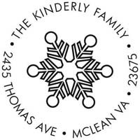 Noteworthy Collections - Custom Self-Inking Address Stampers (Modern Snowflake) (NS-255)