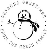 Noteworthy Collections - Custom Self-Inking Address Stampers (Snowman 1) (NS-256)