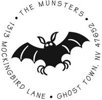 Noteworthy Collections - Custom Self-Inking Address Stampers (Halloween Bat) (NS-271)