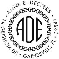 Noteworthy Collections - Custom Self-Inking Address Stampers (Bit and Bridle Monogram) (NS-277)