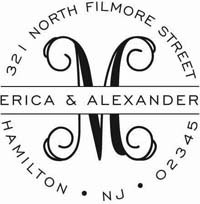 Noteworthy Collections - Custom Self-Inking Address Stampers (Banded Script Initial ) (NS-299)