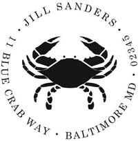 Noteworthy Collections - Custom Self-Inking Address Stampers (Crab) (NS-303)