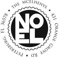 Noteworthy Collections - Custom Self-Inking Address Stampers (Postmarked Noel) (NS-317)