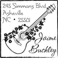 Noteworthy Collections - Custom Self-Inking Address Stampers (Accoustic Guitar) (NS-332)