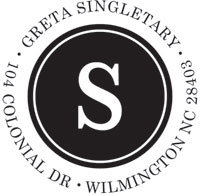Noteworthy Collections - Custom Self-Inking Address Stampers (Reverse Center Initial) (NS-400)