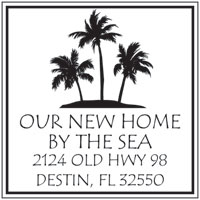 Noteworthy Collections - Custom Self-Inking Address Stampers (Palm Trees Square) (NS-402)