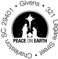 Noteworthy Collections - Custom Self-Inking Address Stampers (Peace on Earth Stamp) (NS-404)