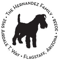 Noteworthy Collections - Custom Self-Inking Address Stampers (Airdale Terrier) (NS-412)