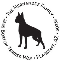 Noteworthy Collections - Custom Self-Inking Address Stampers (Boston Terrier) (NS-413)