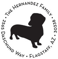 Noteworthy Collections - Custom Self-Inking Address Stampers (Daschund) (NS-417)