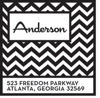 Noteworthy Collections - Custom Self-Inking Address Stampers (Chevron Square) (NS-433)