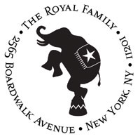 Noteworthy Collections - Custom Self-Inking Address Stampers (Circus Elephant) (NS-434)