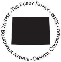 Noteworthy Collections - Custom Self-Inking Address Stampers (Colorado) (NS-488)