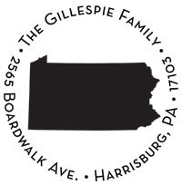 Noteworthy Collections - Custom Self-Inking Address Stampers (Pennsylvania) (NS-520)