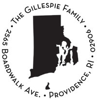 Noteworthy Collections - Custom Self-Inking Address Stampers (Rhode Island) (NS-521)