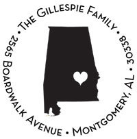 Noteworthy Collections - Custom Self-Inking Address Stampers (Capital of Alabama) (NS-533)