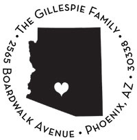 Noteworthy Collections - Custom Self-Inking Address Stampers (Capital of Arizona) (NS-535)