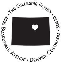 Noteworthy Collections - Custom Self-Inking Address Stampers (Capital of Colorado) (NS-538)