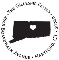 Noteworthy Collections - Custom Self-Inking Address Stampers (Capital of Connecticut) (NS-539)